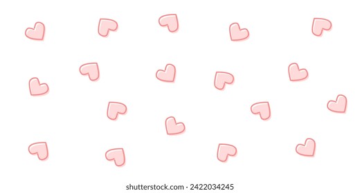 Love pattern background. Abstract background. White and pink in color.