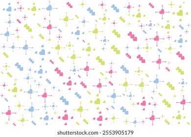 love pattern background fullcolor template vector