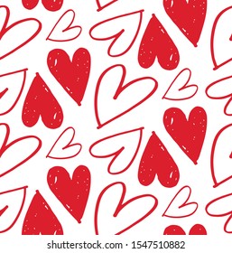 Love pattern background with heart. Love you pattern. Valentines Day template.