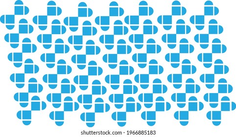 Love love pattern with blue color