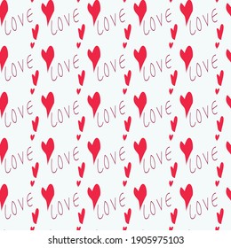Love pattern. Can be used as a Valentine's day congratulation card background or gift box packaging.