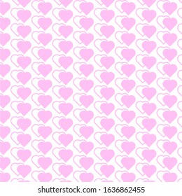 Love pattern. Happy valentine's day background. Romantic shape. Pink colour pattern. Eps 10