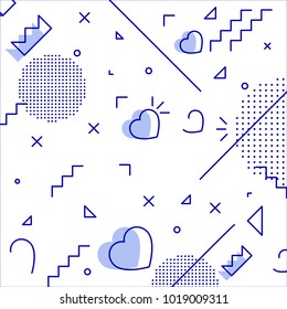 Love pattern. Heart Valentine’s Day. Vector illustration.