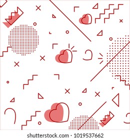 Love pattern. Heart Valentine’s Day. Vector illustration.