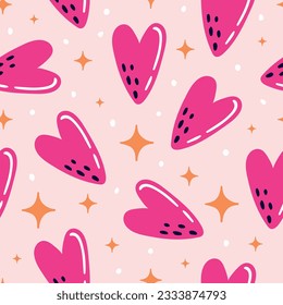 Love pattern. Hearts background. Hearts seamless pattern. San valentines pattern. Pink background