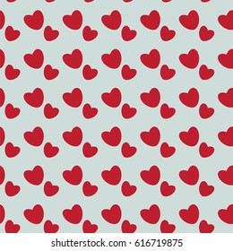 love pattern, hearts, blue background