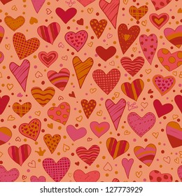 Love pattern with hearts. Can be used for wallpaper, background, fabrics.