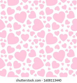 Love pattern with hearts, trendy simple vector for your holiday design
