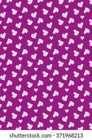 Love pattern with hearts. Vector repeating texture for valentines day