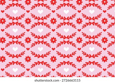 Patrón de amor con Nubes. Diseño de corazón dibujado a mano. Fondo de feliz día de San Valentín perfecto para invitaciones, tarjetas, impresión, ropa, póster, Web, papel de regalo. Ilustración vectorial