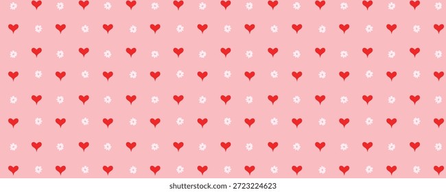 Padrão de amor com nubes e flores brancas. Desenho de coração desenhado à mão. Feliz Dia dos Namorados fundo perfeito para convites, cartões, impressão, vestuário, cartaz, web, papel de embrulho. Ilustração de vetor