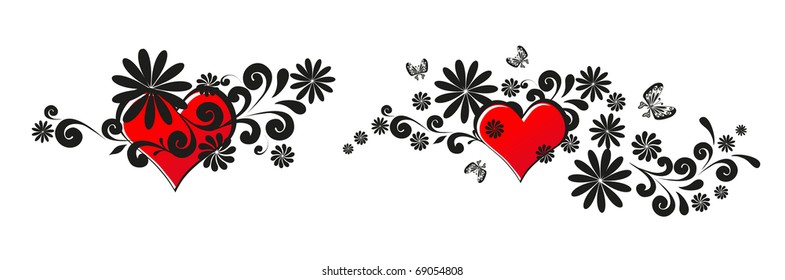 love pattern on white
