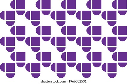 Love love pattern with purple color