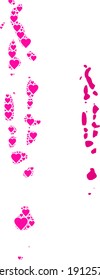 Love pattern and solid map of Maldives. Mosaic map of Maldives created with pink love hearts. Vector flat illustration for dating abstract illustrations.