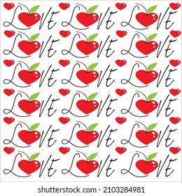 Love Pattern Stock Illustration Vector