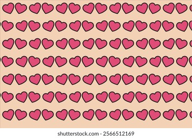 Love pattern for valentine cartoon style 