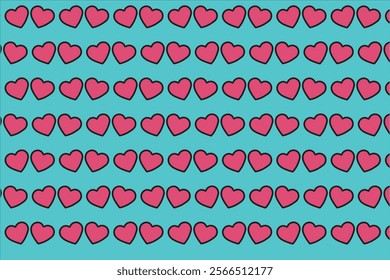 Love pattern for valentine cartoon style 