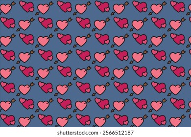 Love pattern for valentine cartoon style 