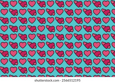 Love pattern for valentine cartoon style 