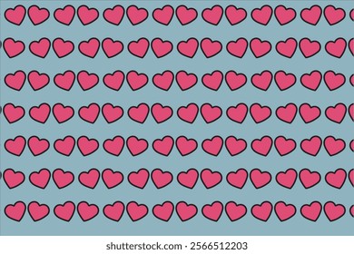 Love pattern for valentine cartoon style 