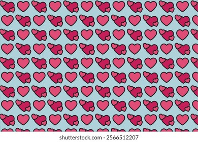 Love pattern for valentine cartoon style 