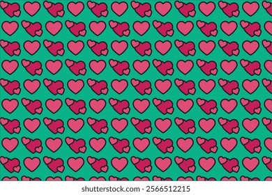 Love pattern for valentine cartoon style 