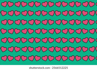 Love pattern for valentine cartoon style 