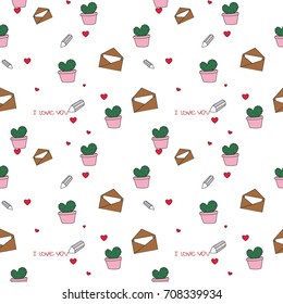 Love pattern  for valentines day, stickers, birthday, save the date invitation.