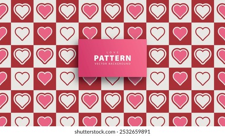 Love pattern vector background template