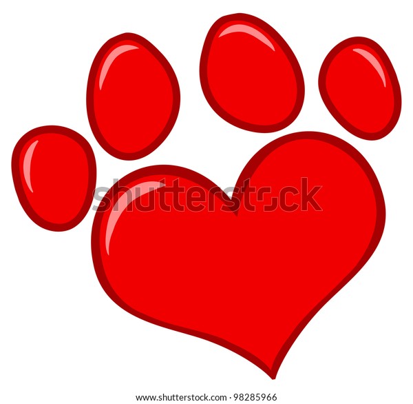 Download Love Paw Print Vector Illustration Stock Vector (Royalty ...