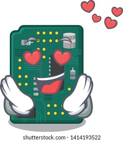 In love PCB circuit board in PC characters