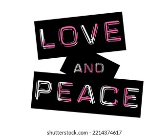 Love And Peace Illustration on a white background