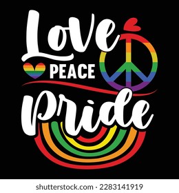 love peace pride greeting tees, valentine gift pride shirt