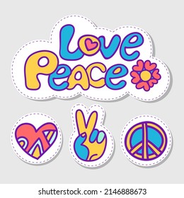 love and peace signs  for print, tee, clothing print, poster