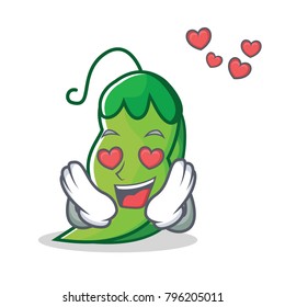 In love peas mascot cartoon style