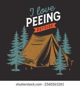 I love peeing outside. Camping design