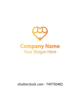 Love pencil logo design