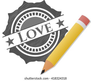 Love with pencil strokes