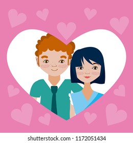 Love and people cartoons