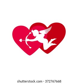 love people, cupid logo template