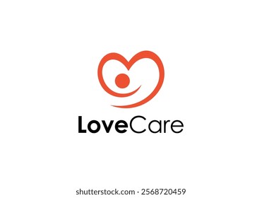 love with people health care logo vector design