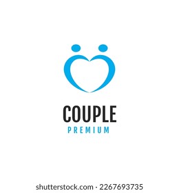 Love and people icon logo design vector illustration