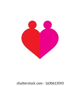 Love people illustration vector icon design template