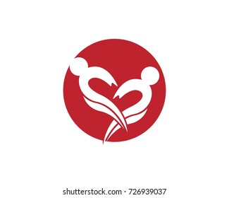 Love people logo design template