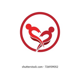 Love people logo design template