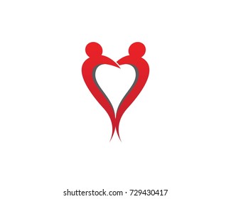 Love people logo design template