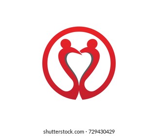Love people logo design template