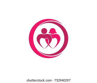 Love people logo design template