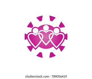Love people logo design template