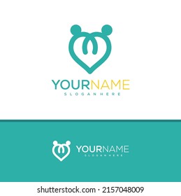 Love People logo design vector, Creative Love People logo concepts template illustration.